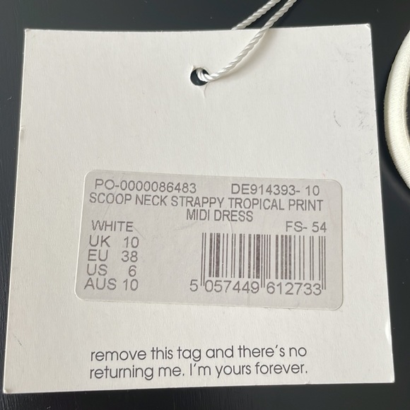 Missguided tropical print, summer, midi dress. Size 6. Excellent condition. - Picture 6 of 6